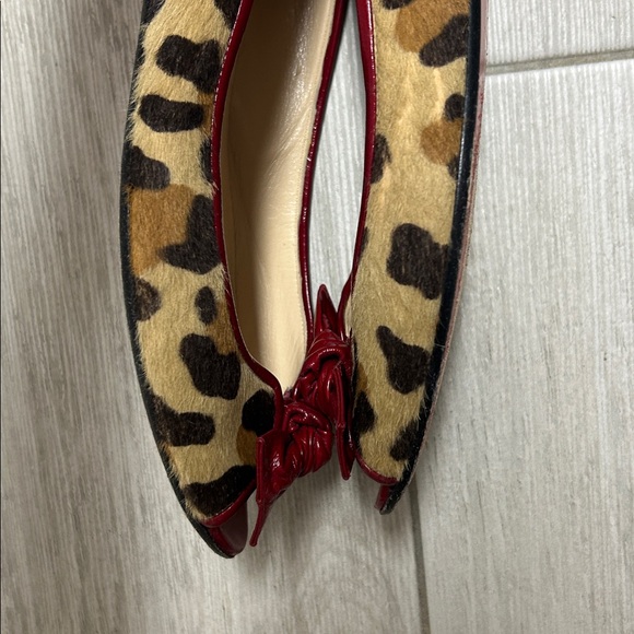 Christian Louboutin Red and Leopard Print Flats    Size 10 - Picture 2 of 13